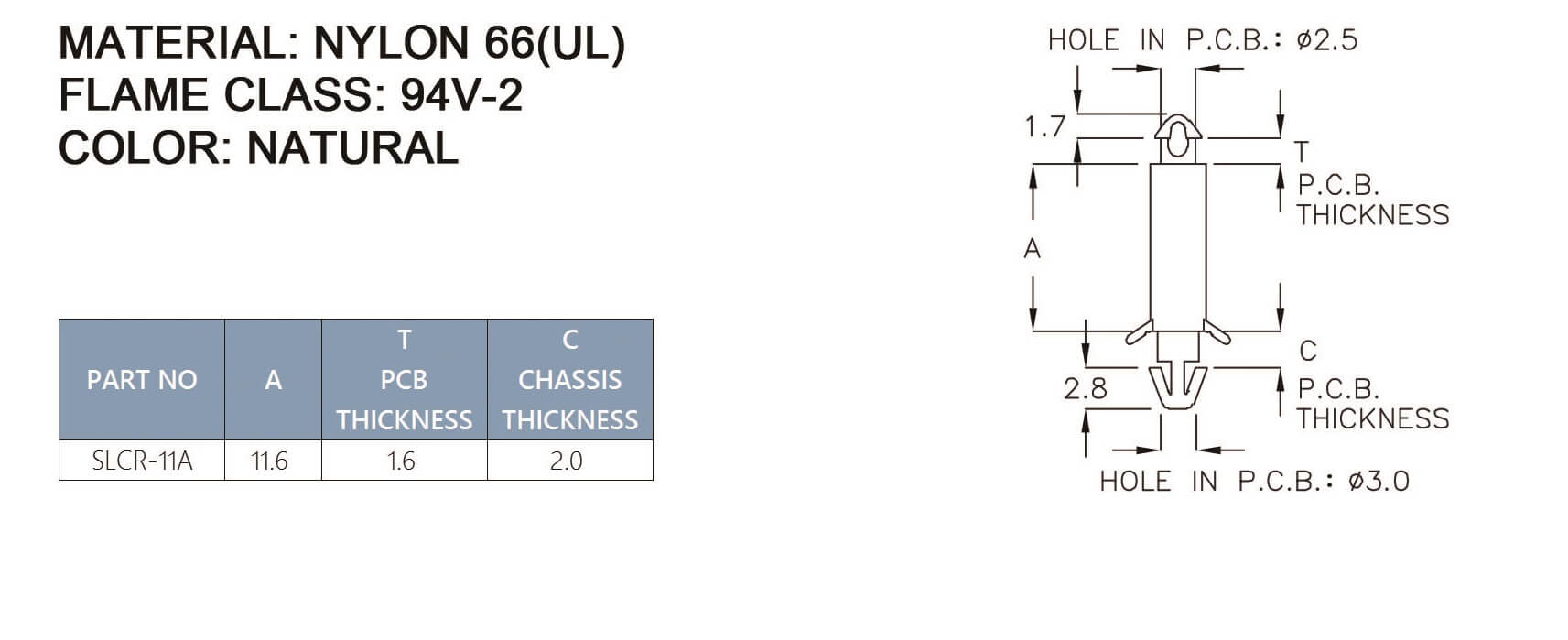 PCB Standoff SLCR-11A